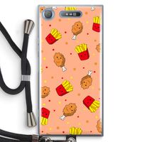Chicken 'n Fries: Sony Xperia XZ1 Transparant Hoesje met koord