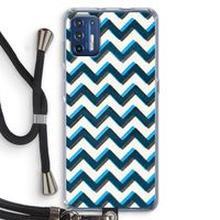 Onderbroken lijn: Motorola Moto G9 Plus Transparant Hoesje met koord