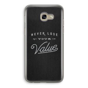 Never lose your value: Samsung Galaxy A5 (2017) Transparant Hoesje