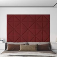 VidaXL Wandpanelen 12 st 0,54 m² 30x30 cm stof wijnrood VidaXL Wandpanelen 12 st 0,54 m² 30x30 cm stof wijnrood