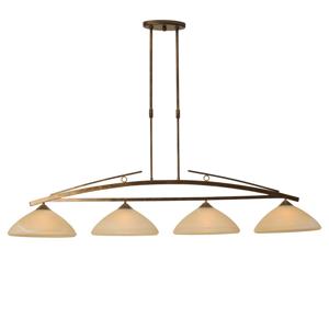 Masterlight Eetkamer hanglampBolzano 4-lichts bronsbruin - 2939-21-34