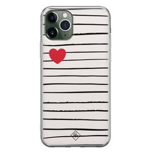 iPhone 11 Pro Max siliconen hoesje - Heart queen