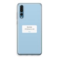 Reminder: Huawei P20 Pro Transparant Hoesje Reminder: Huawei P20 Pro Transparant Hoesje