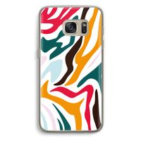 Colored Zebra: Samsung Galaxy S7 Transparant Hoesje