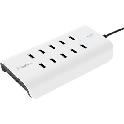 Belkin RockStar USB-laadstation 120 W 10x USB-A Wit, Zwart Binnen