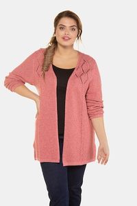 Ulla Popken Vest, open model, zijsplitten - Grote Maten Ulla Popken Vest, open model, zijsplitten - Grote Maten