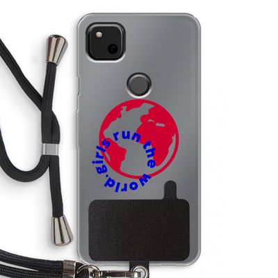 Run The World: Pixel 4a Transparant Hoesje met koord