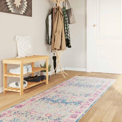 VidaXL Vloerkleed wasbaar anti-slip 80x300 cm meerkleurig