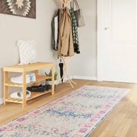 VidaXL Vloerkleed wasbaar anti-slip 80x300 cm meerkleurig
