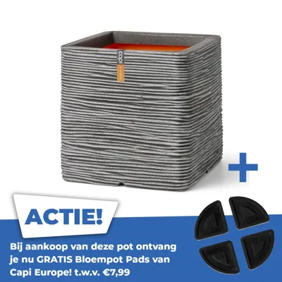 Pot vierkant Rib NL l30xb30xh30 antraciet Pot vierkant Rib NL l30xb30xh30 antraciet