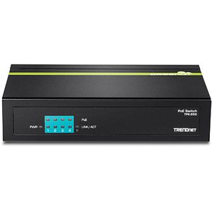 Trendnet TPE-S50 netwerk-switch Unmanaged L2 Fast Ethernet (10/100) Power over Ethernet (PoE) Zwart