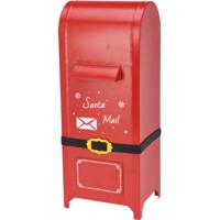 Kerstman brievenbus/mailbox - rood - staand - 50 cm - Santa Mail - kerstdecoratie