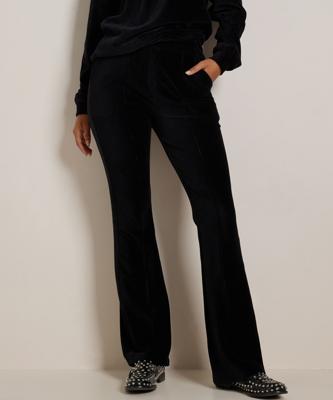 flared fit broek rib velvet naad flared fit broek rib velvet naad