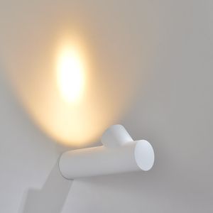 Wandlamp wit aluminium 'Vulcano' IP44 6W led (warm wit)