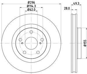 Remschijf Gecoat 54688PRO 8DD355118561