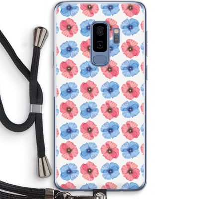 Klaproosjes: Samsung Galaxy S9 Plus Transparant Hoesje met koord