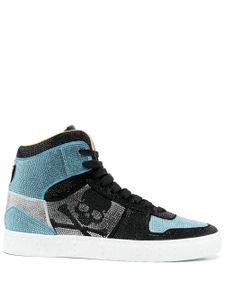 Philipp Plein baskets montantes Strass - Bleu