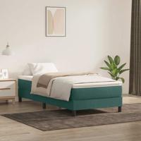 Boxspring zonder matras fluweel donkergroen 80x220 cm