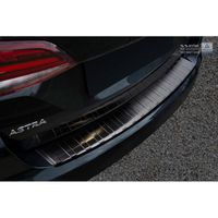 Zwart RVS Bumper beschermer passend voor Opel Astra K Sportstourer 2016- 'Ribs' AV245044