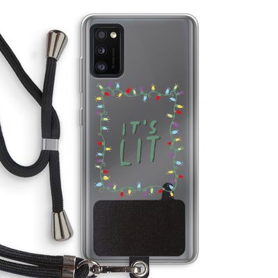 It's Lit: Samsung Galaxy A41 Transparant Hoesje met koord