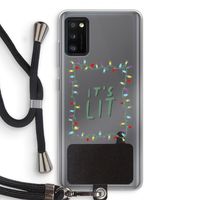 It's Lit: Samsung Galaxy A41 Transparant Hoesje met koord