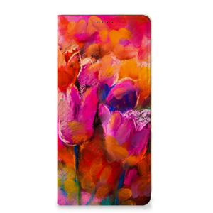 Bookcase Samsung Galaxy A35 Tulips