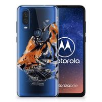 Smartphone hoesje Motorola One Vision Watercolor Tiger