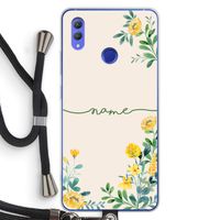 Gele bloemen: Honor Note 10 Transparant Hoesje met koord