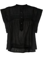 MARANT ÉTOILE blouse Leaza à design plissé - Noir