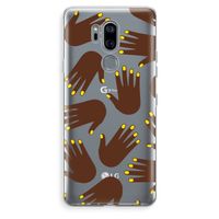 Hands dark: LG G7 Thinq Transparant Hoesje