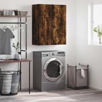 Wandkast 69,5x34x90 cm bewerkt hout gerookt eikenkleurig