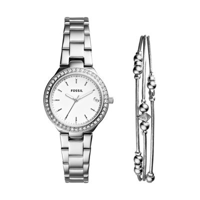 Fossil horlogeband ES4336 / ES4336SET Staal Zilver 16mm