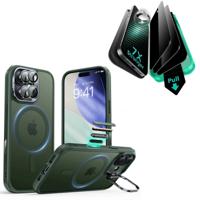 iPhone 17 Bundle Classic Hybrid Magnetic Case (Camera Control, Stash Stand) and Armorite Privacy Screen Protector - Frosted Green iPhone 17 Bundle Classic Hybrid Magnetic Case (Camera Control, Stash Stand) and Armorite Privacy Screen Protector - Frosted Green