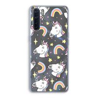 Rainbow Unicorn: Oppo A91 Transparant Hoesje