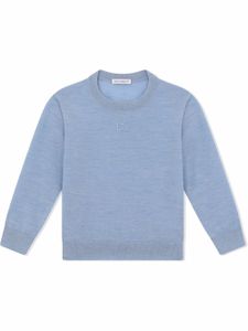 Dolce & Gabbana Kids pull en cachemire à logo DG - Bleu