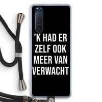 Meer verwacht - Zwart: Sony Xperia 5 II Transparant Hoesje met koord