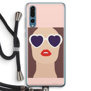 Red lips: Huawei P20 Pro Transparant Hoesje met koord