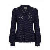 FreeQuent - Blauw | Dames | Trui | Blauw | XL | regular | Kamst mode