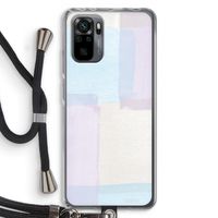 Square pastel: Xiaomi Redmi Note 10 Pro Transparant Hoesje met koord