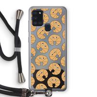 Croissant: Samsung Galaxy A21s Transparant Hoesje met koord