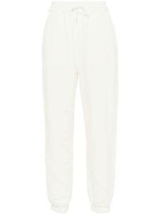 Miu Miu pantalon de jogging à logo brodé - Blanc