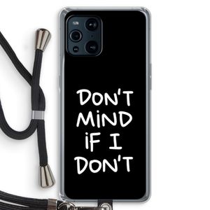 Don't Mind: Oppo Find X3 Transparant Hoesje met koord