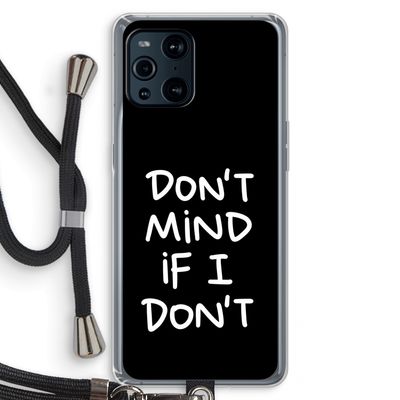 Don't Mind: Oppo Find X3 Transparant Hoesje met koord