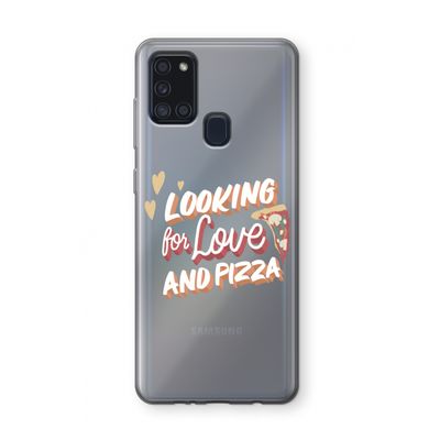 Pizza is the answer: Samsung Galaxy A21s Transparant Hoesje