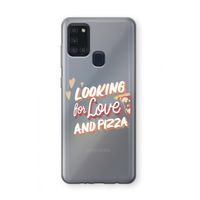 Pizza is the answer: Samsung Galaxy A21s Transparant Hoesje