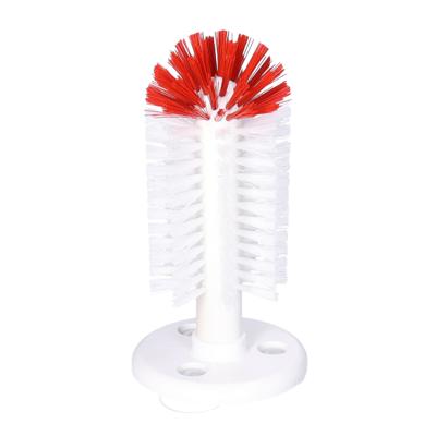 Buemag Spoelborstel enkel - glazen afwassen - 8 x 8 x 19 cm - rood - professionele horeca borstel