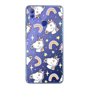 Rainbow Unicorn: Honor Note 10 Transparant Hoesje
