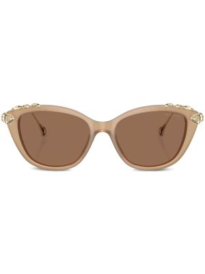 Swarovski Eyewear lunettes de soleil à monture papillon - Marron