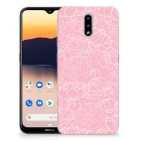 Nokia 2.3 TPU Case White Flowers