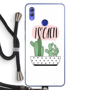 I love cacti: Honor Note 10 Transparant Hoesje met koord